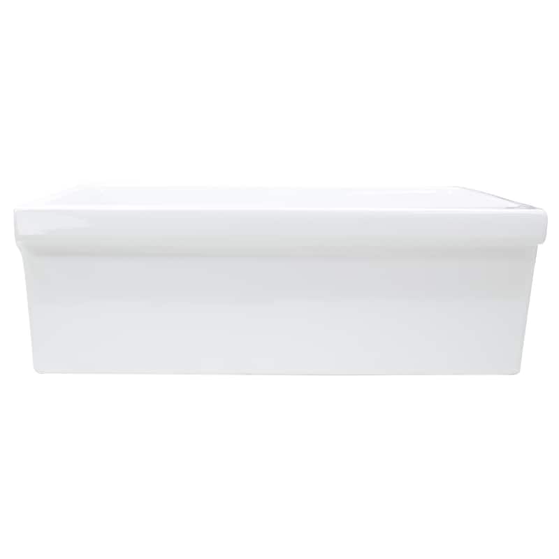 Highpoint Collection Fireclay Reversible Double Lip Farmhouse Sink