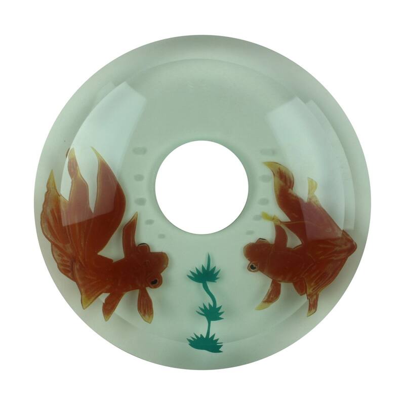 Glass Waterfall Faucet Disc Replacement Part with Koi Fish Design Renovators Supply