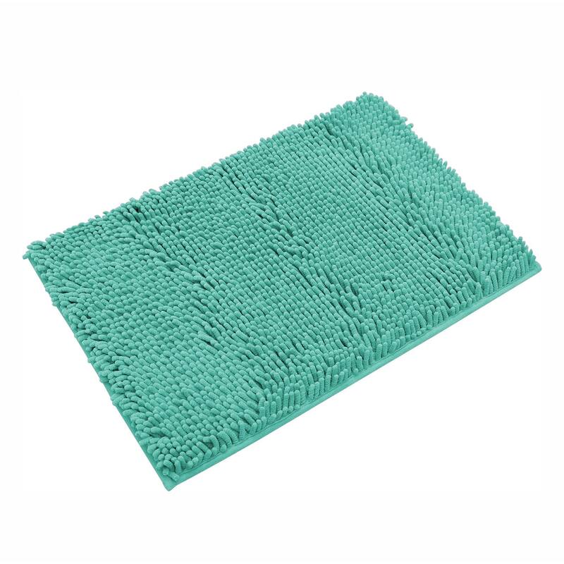 36"x24" - Turquoise Blue Large Soft Cozy Plush Chenille Bath Mat Bathroom Rug