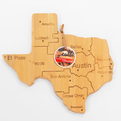 Eviva Texas Shaped Bamboo Cutting Board