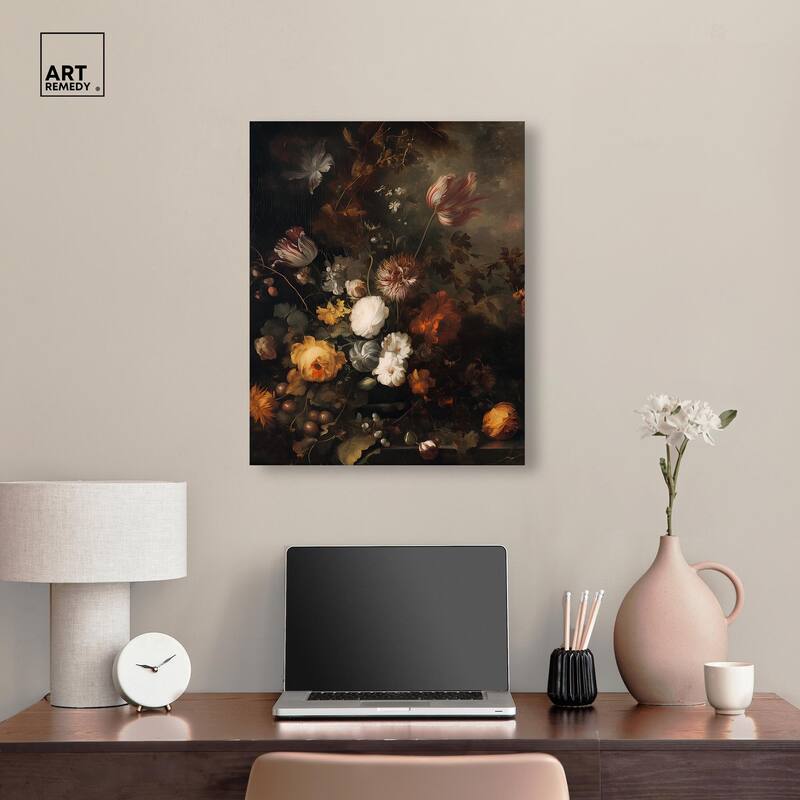 Shadowed Petal Secrets II Canvas by Art Remedy, Gallery Wrapped