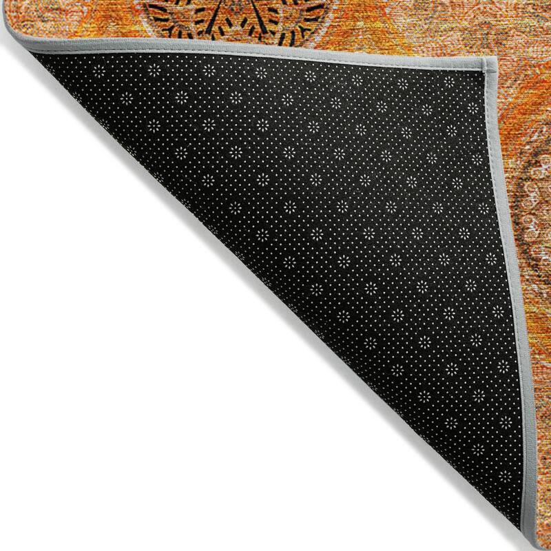 Machine Washable Indoor/ Outdoor Boho Mosaic Chantille Rug