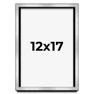 12x17 Shadow Box Frame Silver | 1.375 Inches Deep Real Wood