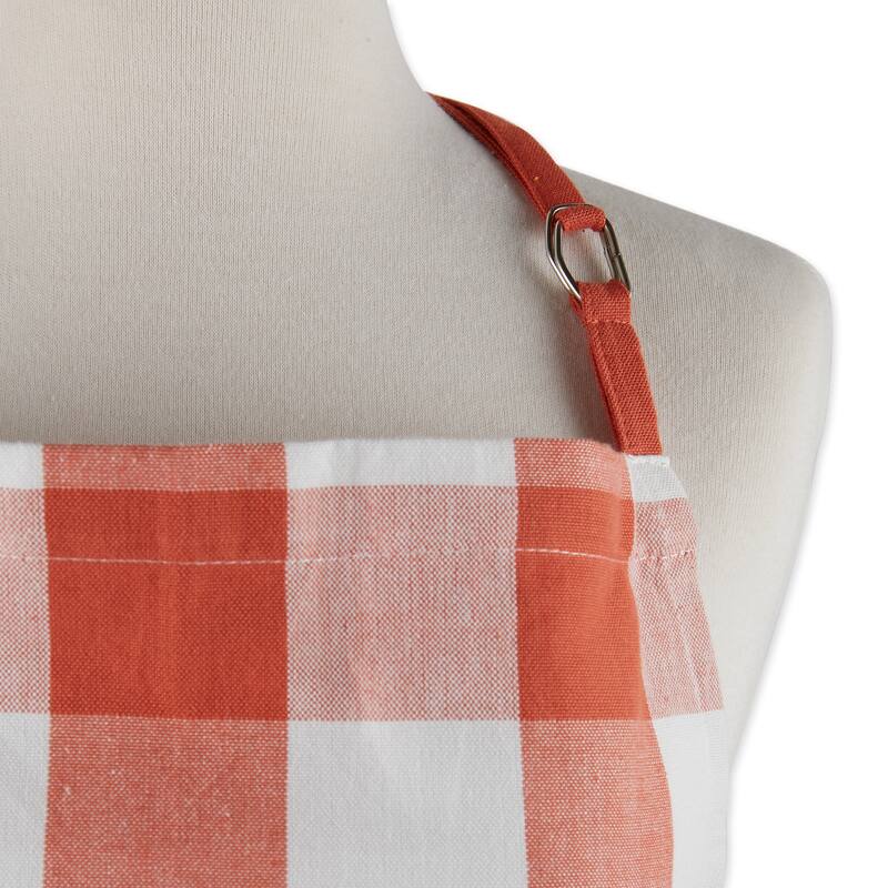 DII Antique Green Buffalo Check Chef Apron