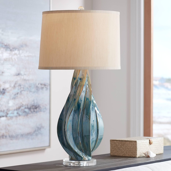 Tall teal lamp online