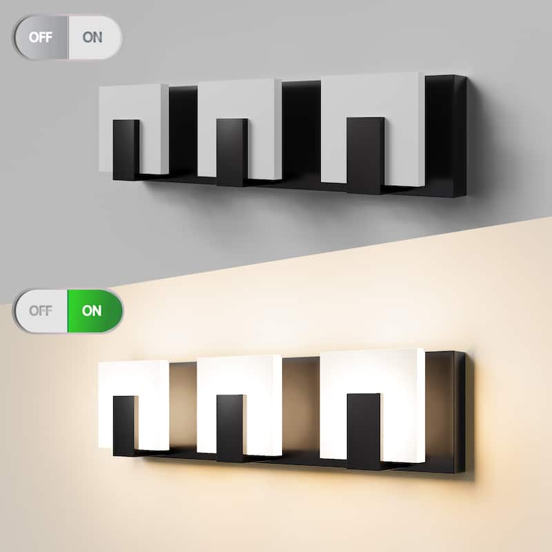ExBrite Modern Style 3-Light LED-Integrated Bathroom Vanity Light