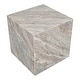 preview thumbnail 6 of 32, Felix Minimalist Marble Cube End Table, Stone Square Block Side Table, Solid Living Room Accent Pedestal