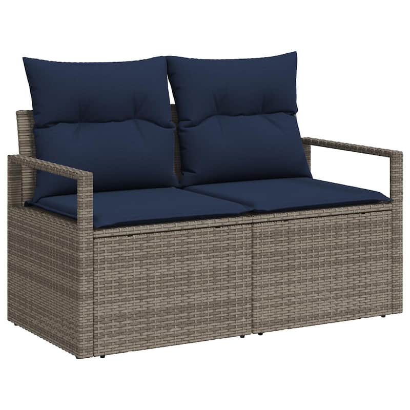 7-Piece Outdoor Sectional Sofa Set with Cushions - 91.3×48×27.2