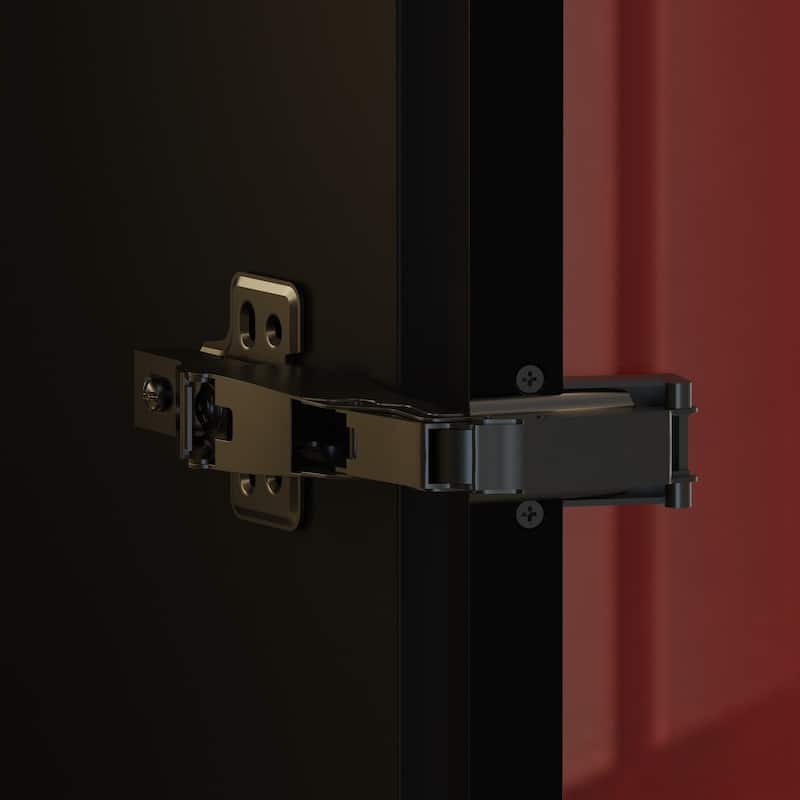 Black Glass Door Corner and Standard Cabinet Set with Lights Strips