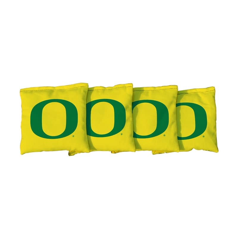 Oregon Ducks Yellow Cornhole Bags - Corn Filled