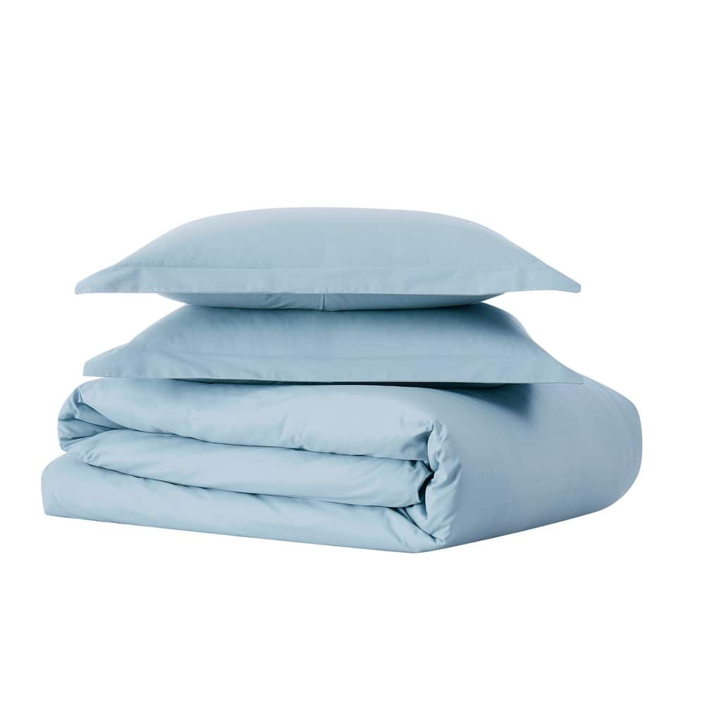 Cannon Classic Cotton Solid Percale Duvet Cover Set