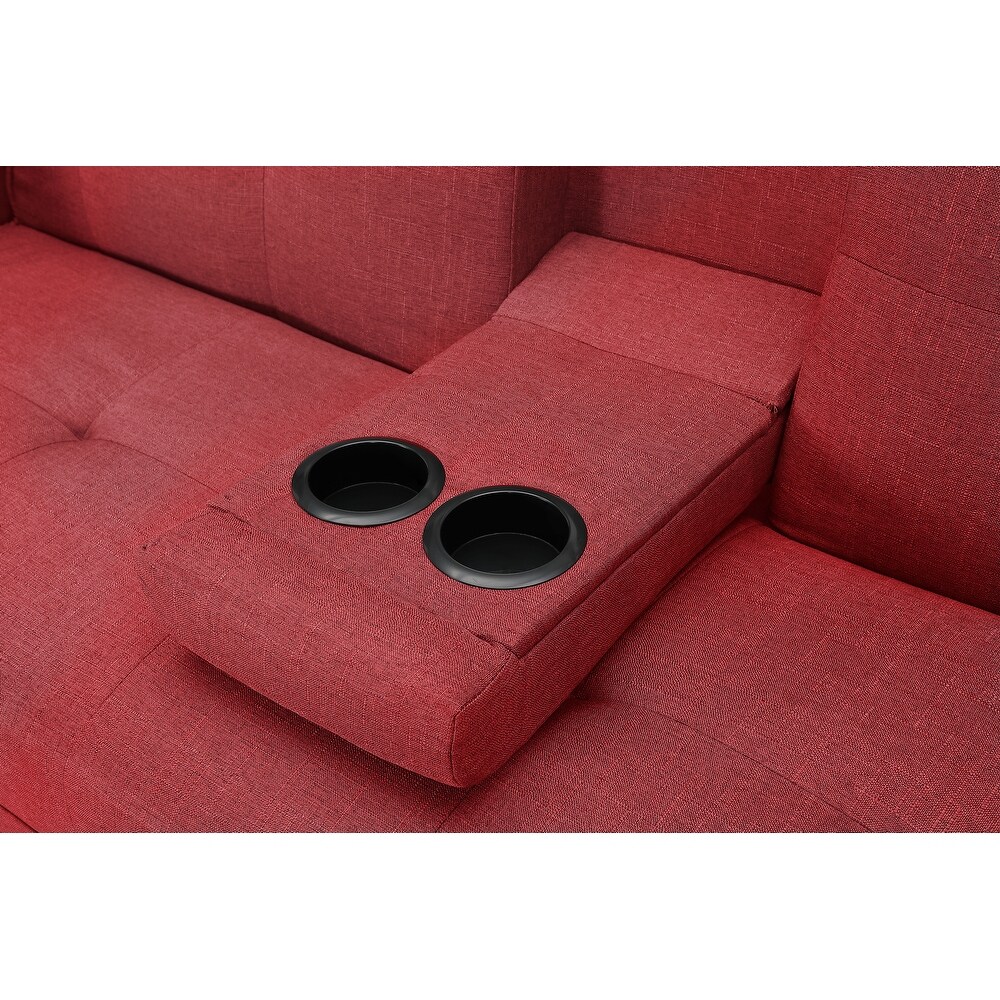 Sleeper Sofa with 2 Cup Holders for a small space & apartment Sleeper Sofa with 2 Cup Holders for a small space & apartment