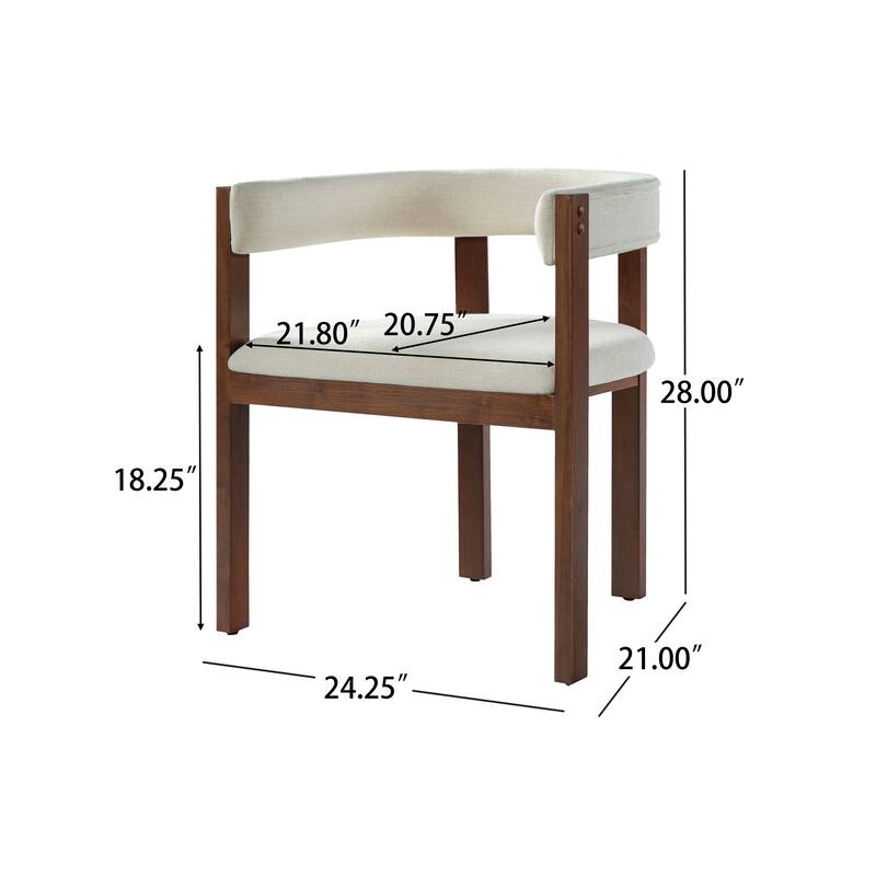 Christopher Knight Home - Dawson Modern Dining Arm Chair Set with Sculpted Comfort and Solid Wood Support