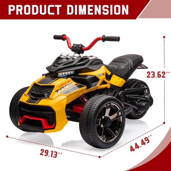 dimension image slide 1 of 6, Kids Ride On Electric ATV for Kids with 3 Wheelers