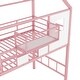 preview thumbnail 14 of 27, Twin Metal Loft Bed with Roof and Storage Box, Pink