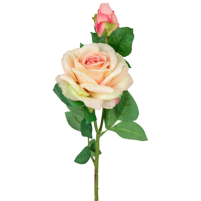 real touch™ light pink artificial rose stems set of 6 26"