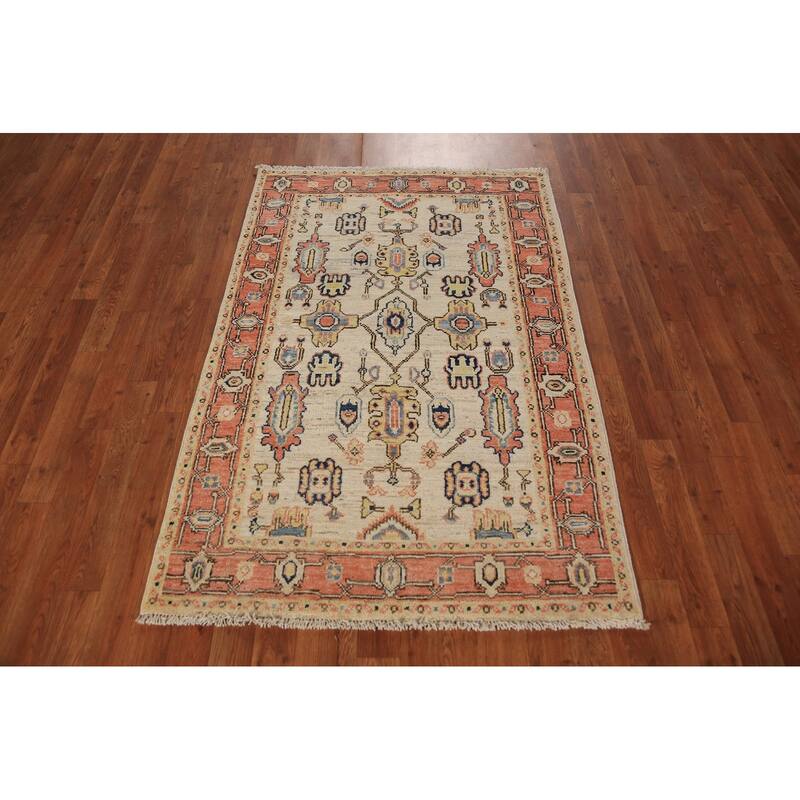 Vegetable Dye Heriz Serapi Oriental Rug Hand-Knotted Foyer Wool Carpet - 3'4"x 5'0"