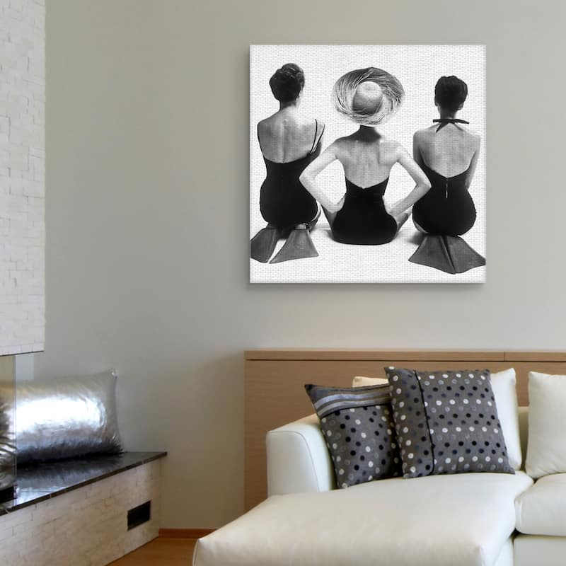 1950's Swimsuit Models by Graffi-tee Studios Canvas Art Print