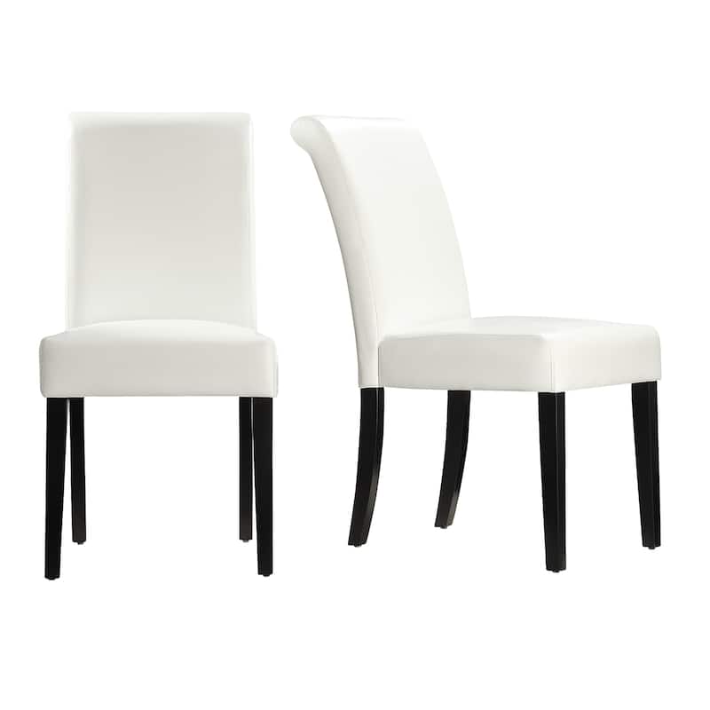 Dorian Faux Leather Upholstered Dining Chair (Set of 2) by iNSPIRE Q Bold - White