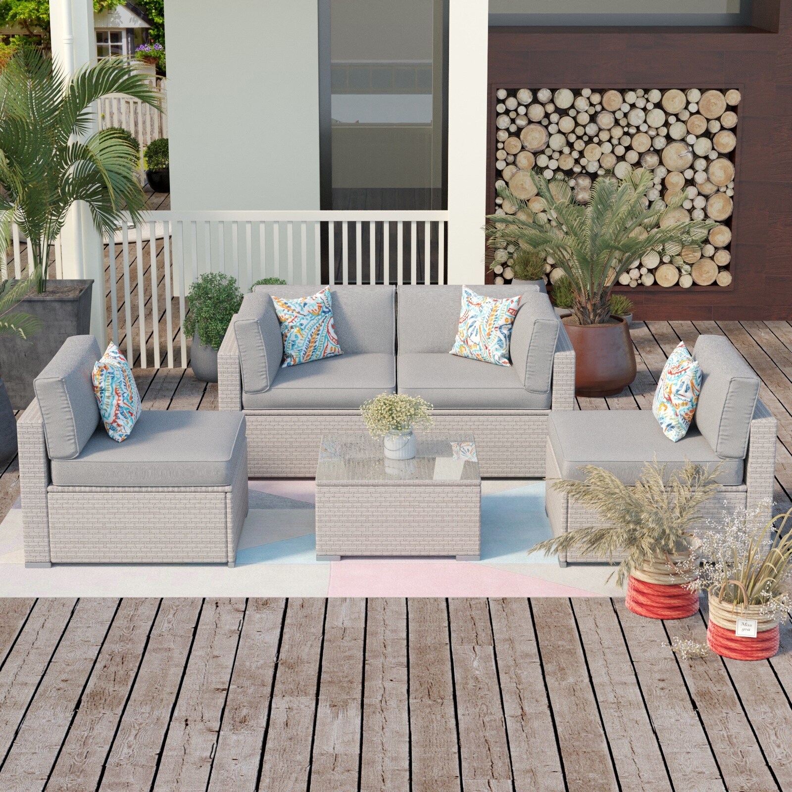 Outdoor sectional pillows deals