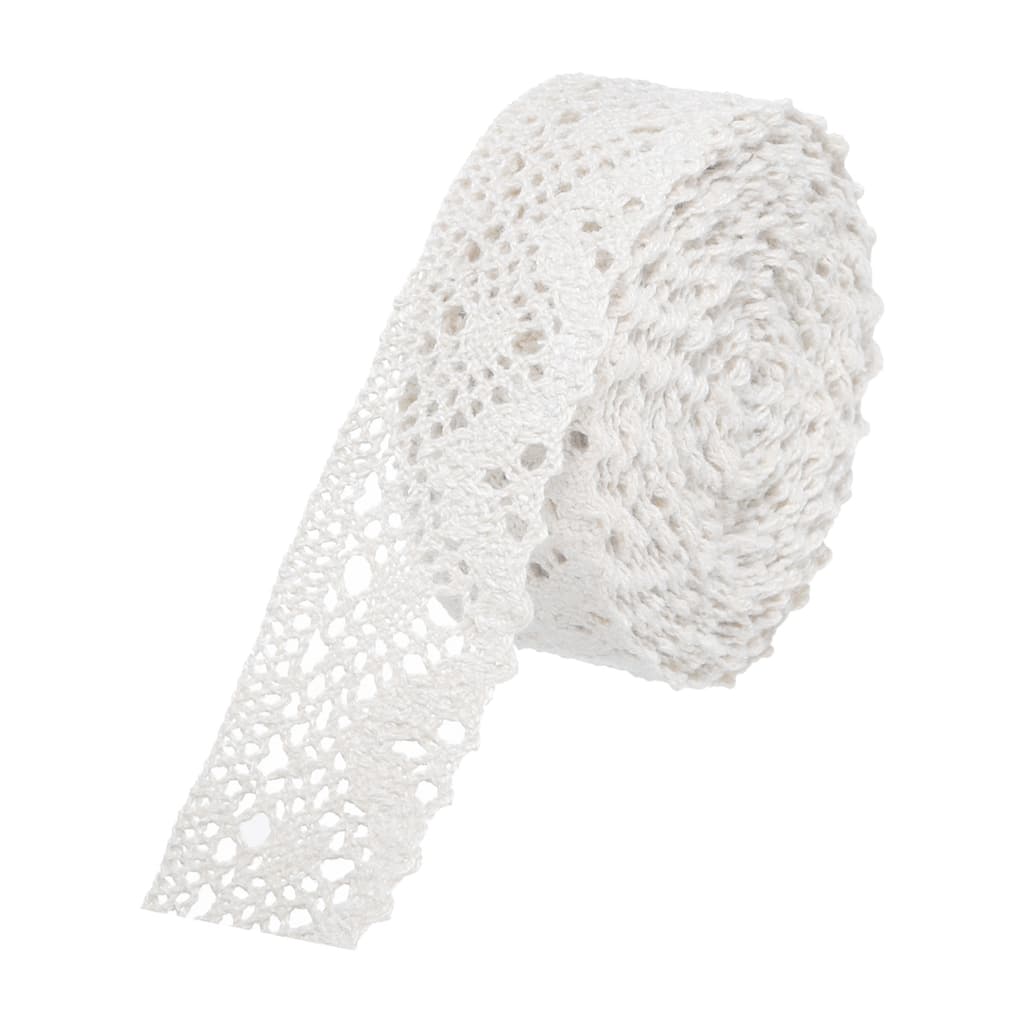 Lace Ribbon 1.2 Inch Cotton Lace Trim White Style 11