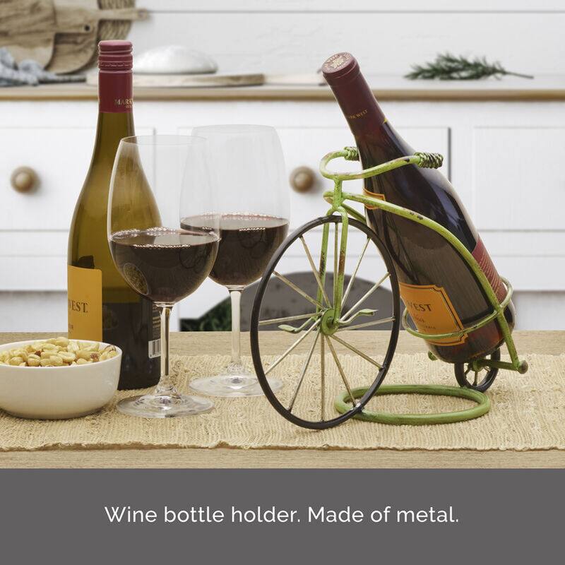 Elements Metal Bicycle Wine Holder, 12X9 Inch