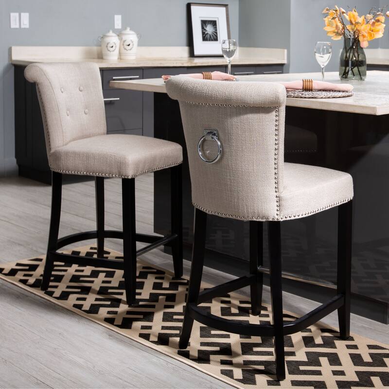 SAFAVIEH Deedee Charcoal Ring Counter Stool - 19.6" x 24.2" x 39.8" - 20Wx24Dx40H