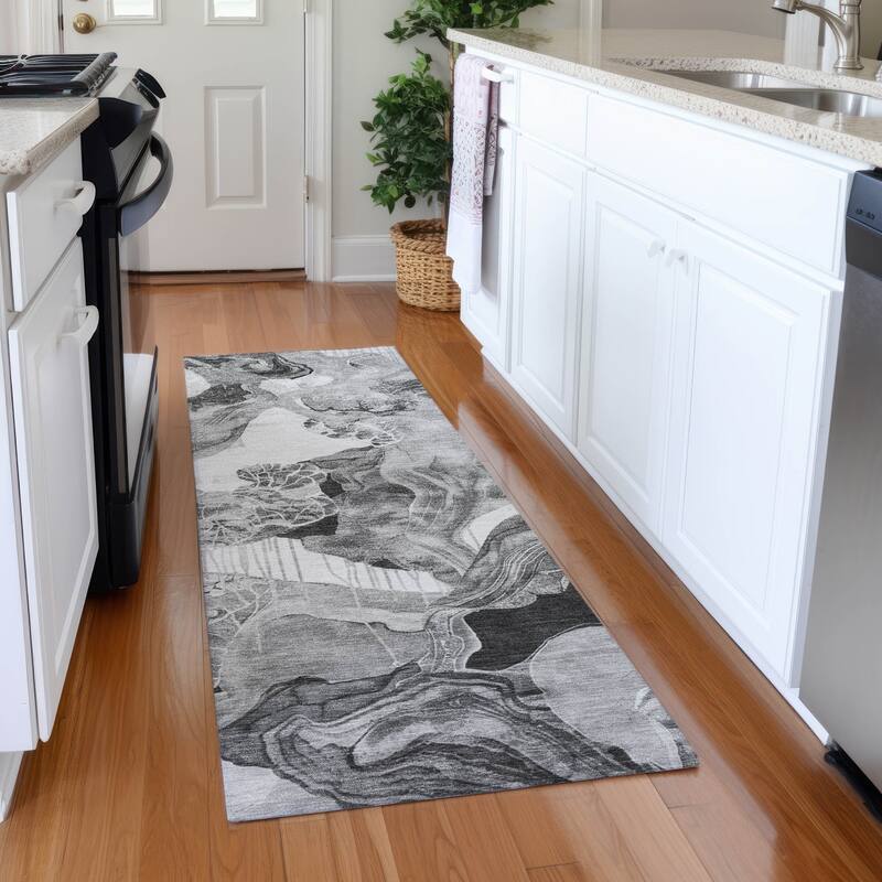 Premium Washable Super Soft Modern Glaze Mayfield Rug - Gray - 2'3" x 7'6"