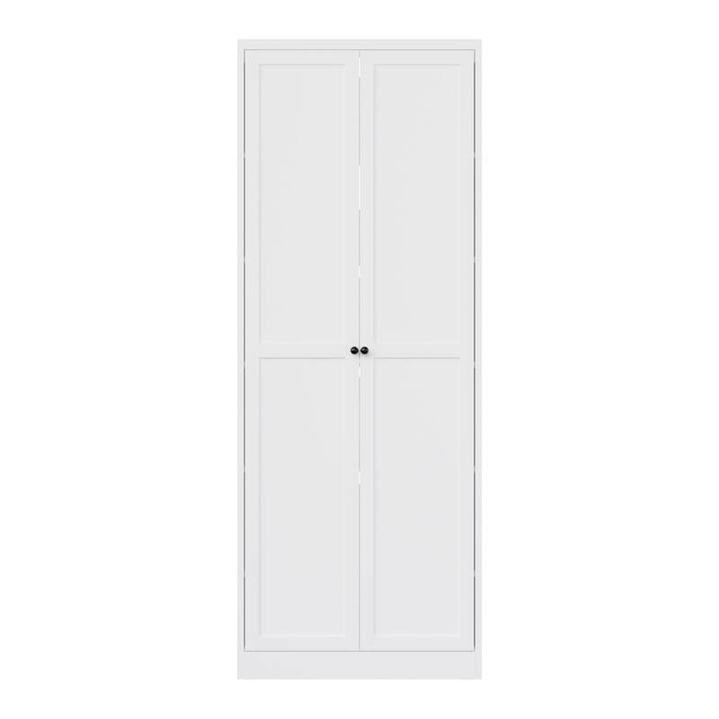Anmytek White 72 Inch Tall Pantry Cabinet with Adjustable Shelves - Modern Storage for Kitchen and Laundry Room