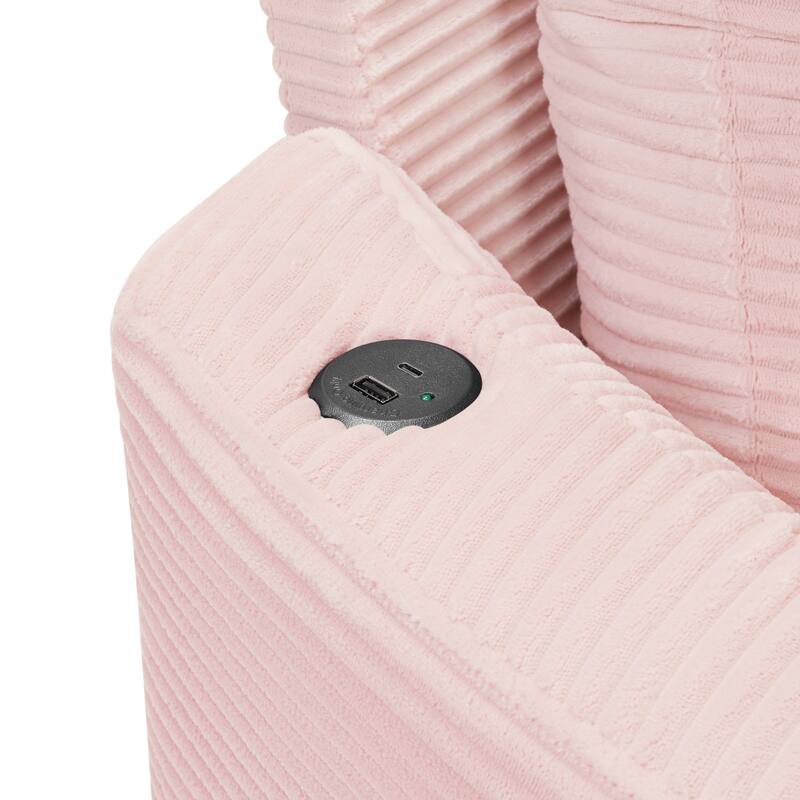 Oversized Double Chaise Lounge Sofa, Sofa Bed Recliner Loveseat Sofa Couch with Deep Seat and USB Ports
