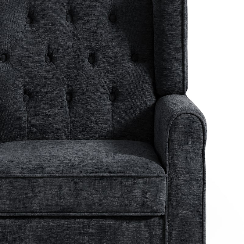 Button Tufted Wingback Upholstered Accent Chairs Set of 2