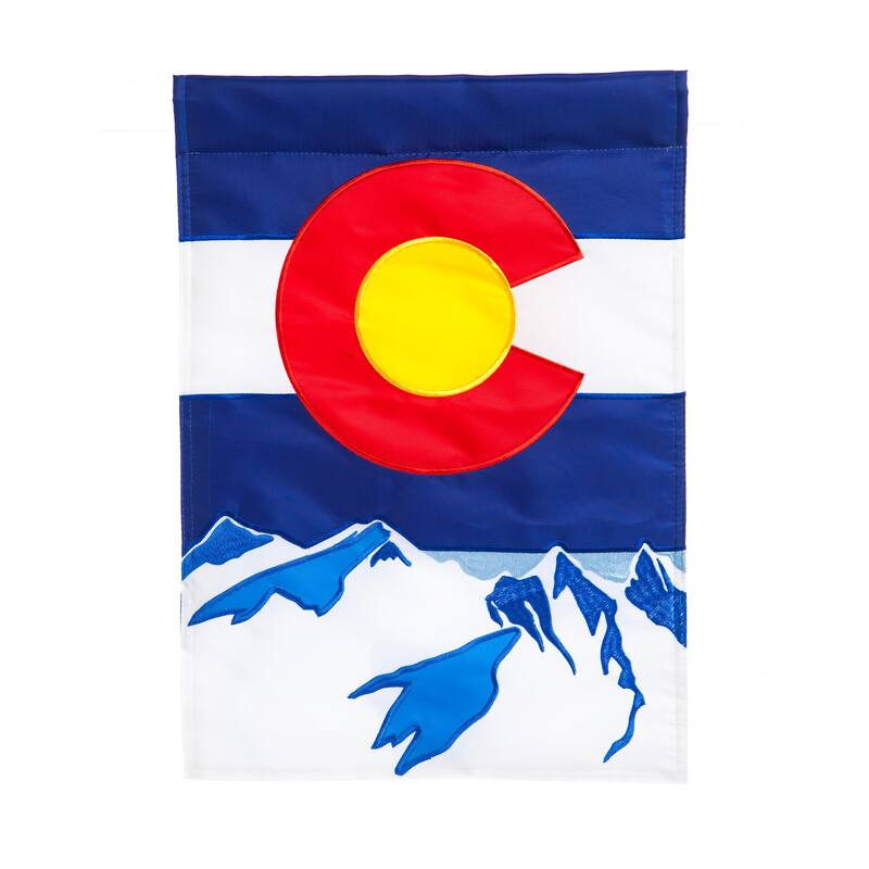 12.5 in. x 18 in. Colorado State Garden Applique Flag