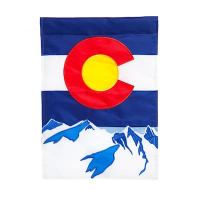 12.5 in. x 18 in. Colorado State Garden Applique Flag