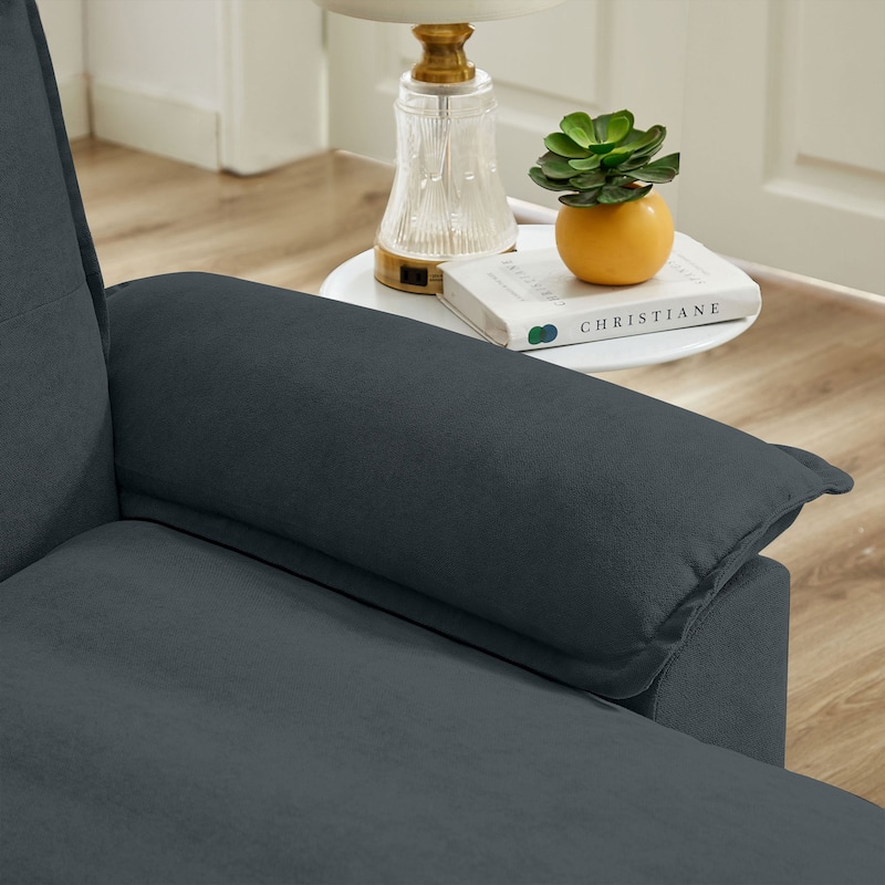 82.28 Inches L Shape Sectional Sofa with Cloud Seats for Living Room