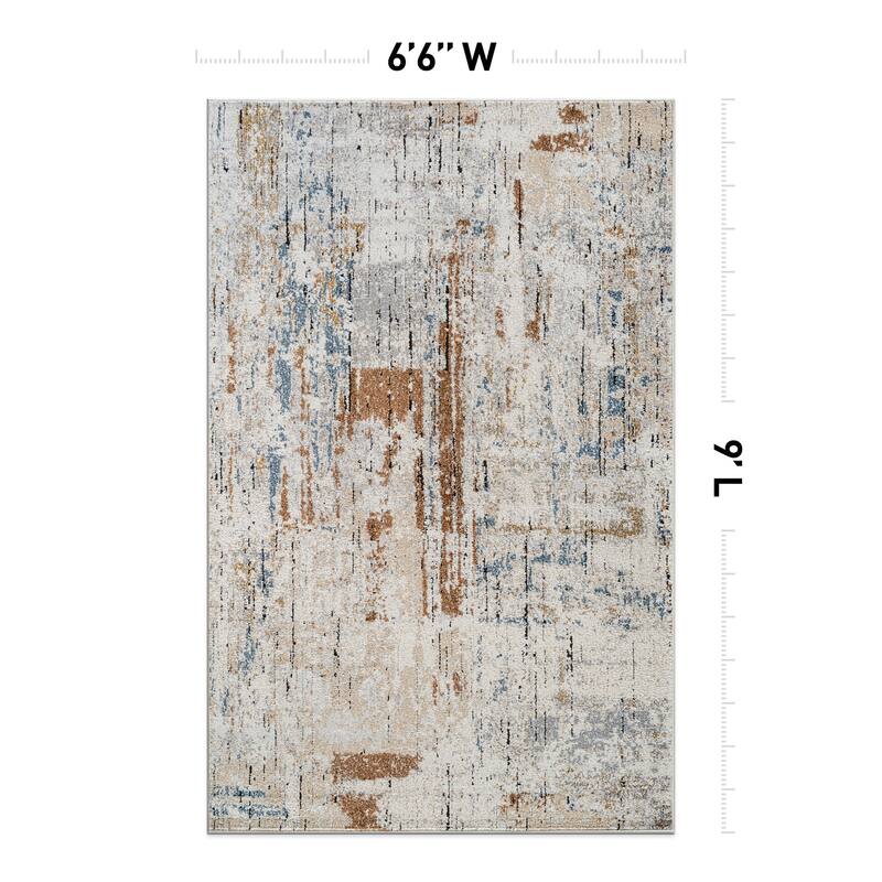 Multi-Tonal Rug for Living Room, Entryway, or Family Spaces - Easy to Clean and Comfortable Underfoot