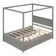 preview thumbnail 6 of 25, Full Canopy Platform Bed with Storage Drawers