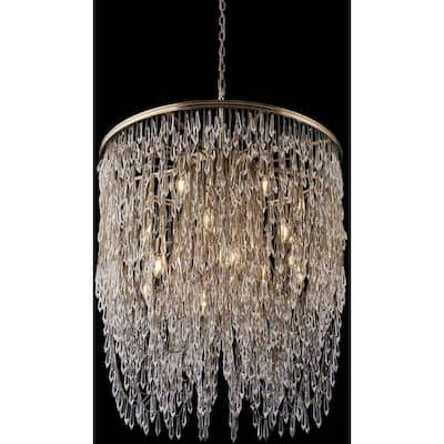 Allegri 040656-FR001 Frangia 18 Light 34" Wide Crystal Pendant