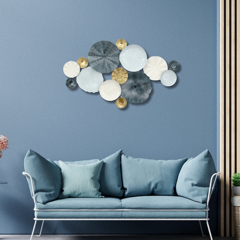 Saoirse Multi Round Panel Blue Nautical Wall Decor