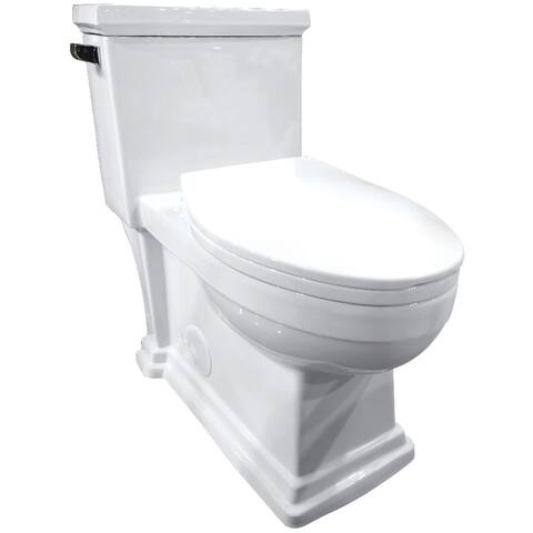 Kingston Brass Victorian One Piece 1.28 GPF Single Flush Elongated - White