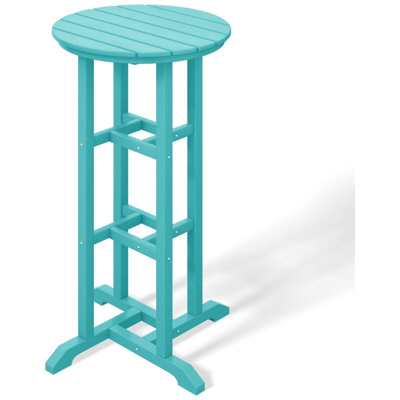 Polytrends Laguna Hdpe All Weather Outdoor Patio 24" Round Bar Bistro Table