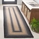 preview thumbnail 41 of 44, SAFAVIEH Handmade Braided Josefa Country Rug 2'3" x 16' Runner - Black/Grey - Runner
