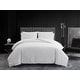 preview thumbnail 1 of 3, Vera Wang Abstract Crinkle White Duvet Cover Set