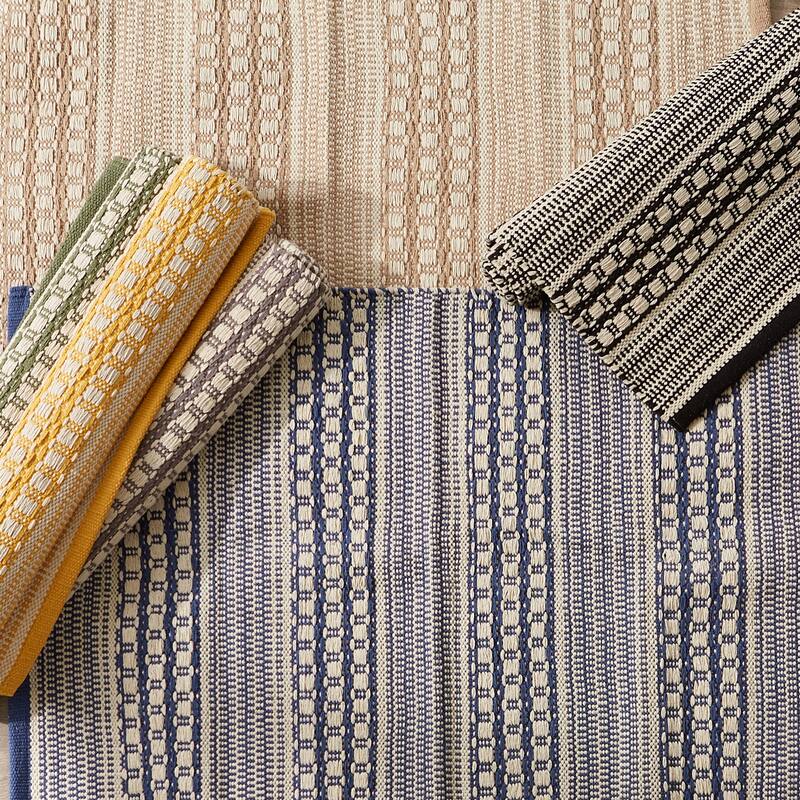 DII Stone Dobby Stripe Hand-Loomed Rug 2ft 6inx6 Ft - 36.0 In. L X 24.0 In. W X 0.2 In. H