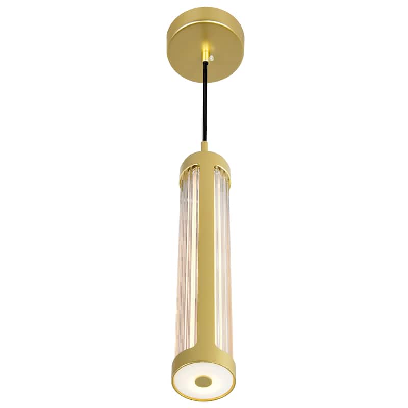 Neva 3 in LED Integrated Satin Gold Chandelier - Satin Gold