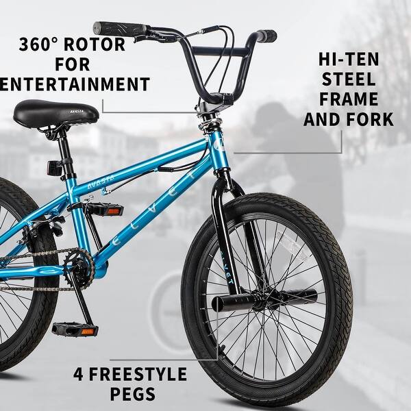 AVASTA 20 Inch Kid Freestyle BMX Bicycle for Beginner Riders, Ages 
