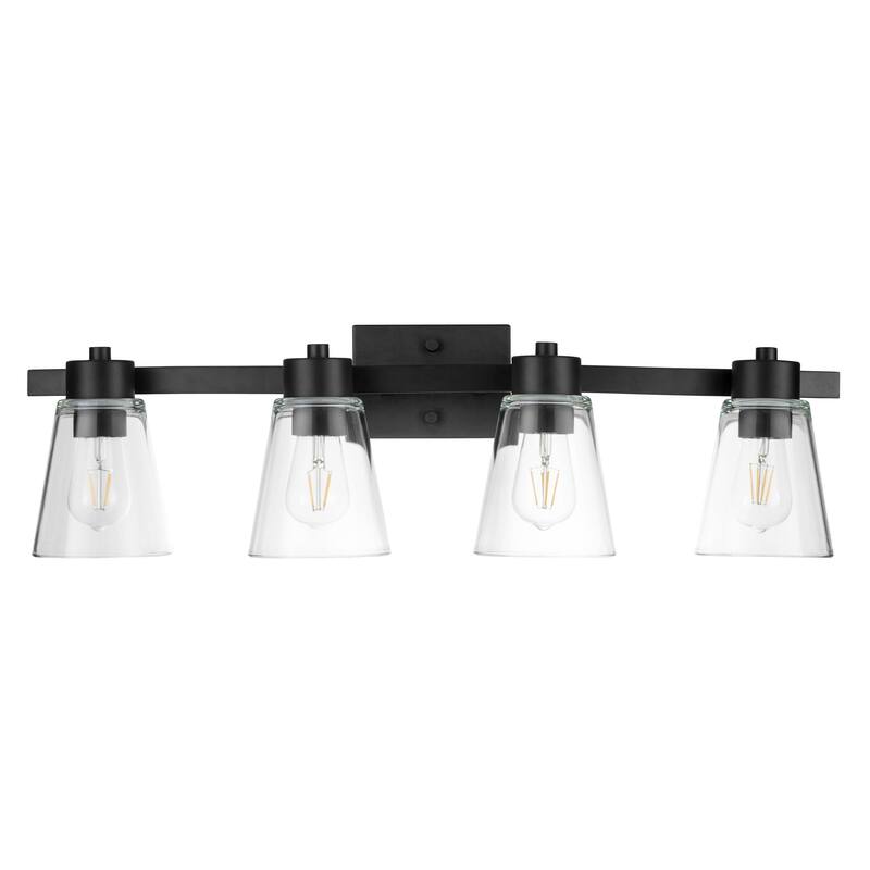 Prominence Home Fairendale Matte Black Farmhouse Vanity Light - Matte Black