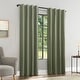 preview thumbnail 1 of 31, Sun Zero Treviso Linen Blend Magnetic Closure Total Blackout Back Tab 1-Piece Curtain Panel, Single Panel 40" x 84" - Moss Green