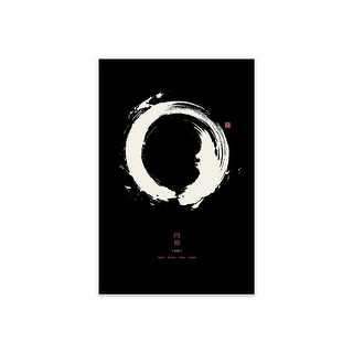 Enso On Black Background Print On Acrylic Glass by Thoth Adan - Bed ...