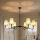 preview thumbnail 19 of 54, Starsky 6-Light Modern Classic Chandelier with White Linen Shades