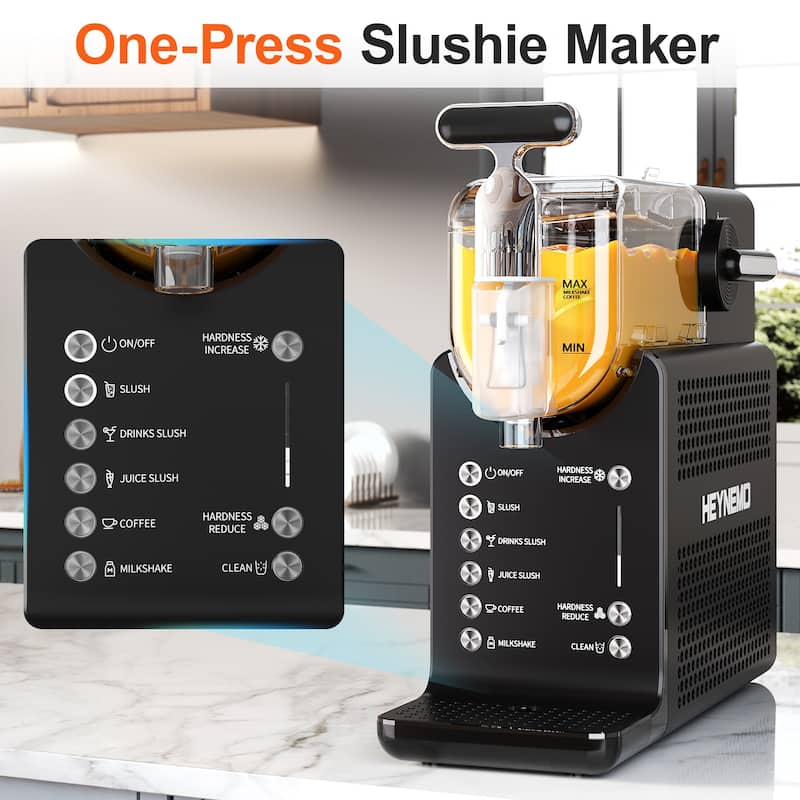 Single-Tank Slushie Maker with Rapid Chill, Self-Cleaning, 5 Drink Modes